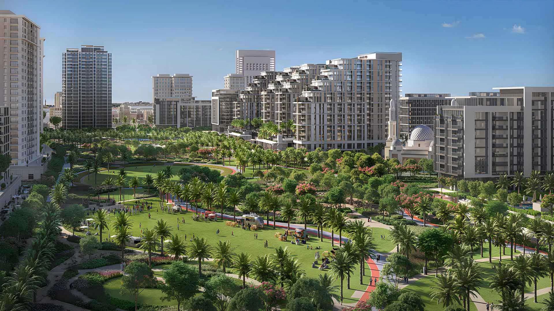 Dubai Hills Estate Park and Skyline View